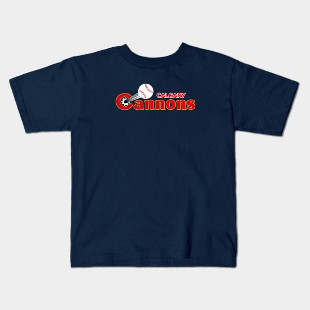 Defunct Calgary Cannons Baseball Kids T-Shirt by LocalZonly